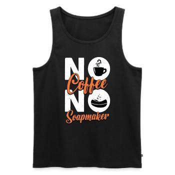 Soapmaker No Coffee No Homemade Soap Coffee Lover - Men's Premium Organic Tank Top - black - Front - Michal (187cm)