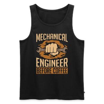 Mechanical Engineer Before Mechanic Coffee Lover - Men's Premium Organic Tank Top - black - Front - AI Model Male 178 light (178cm)