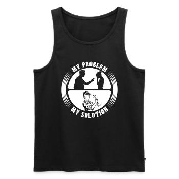 Mechanical Engineer My Problem My Pictogram Mom - Männer Premium Bio Tank Top - Schwarz - Vorne - Michal (187cm)