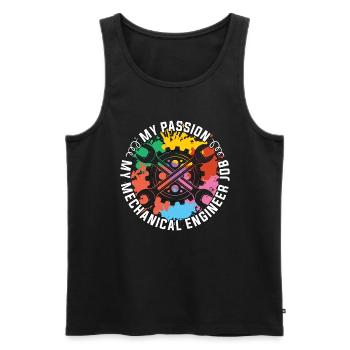 Mechanical Engineer My Passion My Engineering - Männer Premium Bio Tank Top - Schwarz - Vorne - AI Model Male 178 light (178cm)