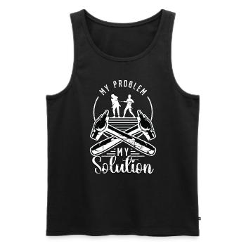 Sheet Metal Worker My Problem My Pictogram Mom Dad - Men's Premium Organic Tank Top - black - Front - AI Model Male 178 light (178cm)