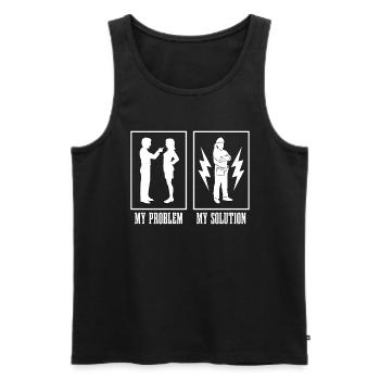 Electrical Engineer My Problem My Pictogram Mom - Männer Premium Bio Tank Top - Schwarz - Vorne - Michal (187cm)