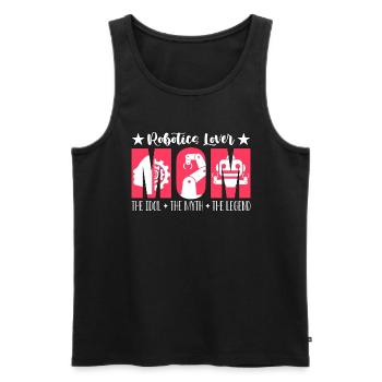 Robotics Lover Mom The Idol The Myth The Engineer - Men's Premium Organic Tank Top - black - Front - Michal (187cm)