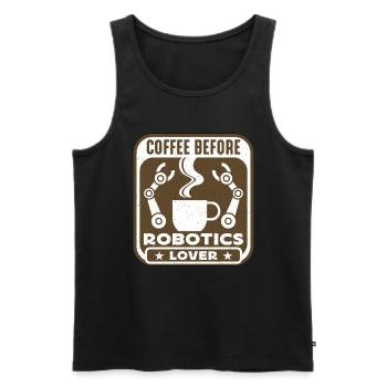 Robotics Lover Coffee Robots Cyborg Coffee Lover - Männer Premium Bio Tank Top - Schwarz - Vorne - AI Model Male 178 light (178cm)