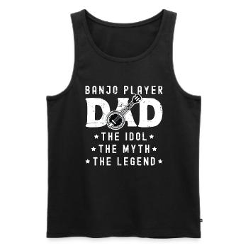 Banjo Player Dad The Idol The Musical Instrument - Männer Premium Bio Tank Top - Schwarz - Vorne - Michal (187cm)