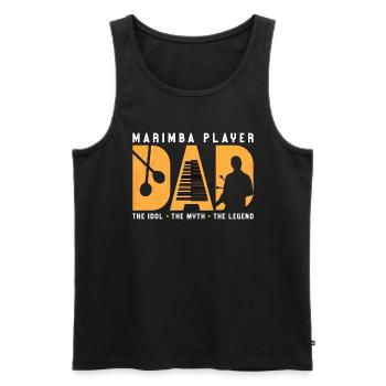 Marimba Player Dad The Idol The Myth Percussion - Männer Premium Bio Tank Top - Schwarz - Vorne - AI Model Male 178 light (178cm)