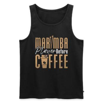 Marimba Player Before Percussion Coffee Lover - Männer Premium Bio Tank Top - Schwarz - Vorne - AI Model Male 178 light (178cm)