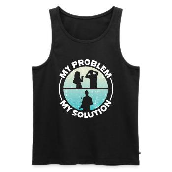 Marimba Player My Problem My Pictogram Dad Mom - Männer Premium Bio Tank Top - Schwarz - Vorne - AI Model Male 178 light (178cm)