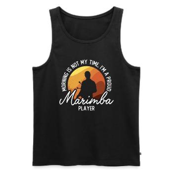 Marimba Player Morning Is Not My Time Vibraphone - Männer Premium Bio Tank Top - Schwarz - Vorne - AI Model Male 178 light (178cm)
