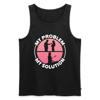 Marimba Player My Problem My Pictogram Mom Dad - Männer Premium Bio Tank Top - Schwarz - Vorne - AI Model Male 178 light (178cm)