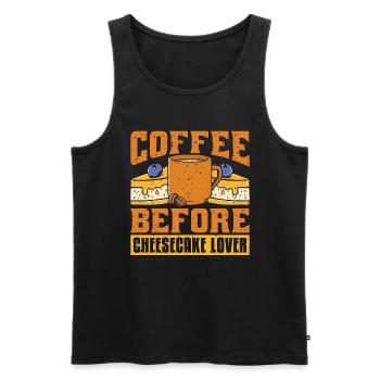 Cheesecake Lover Coffee Pastry Chef Coffee Lover - Männer Premium Bio Tank Top - Schwarz - Vorne - AI Model Male 178 light (178cm)