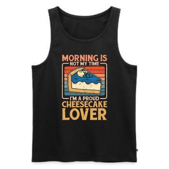 Cheesecake Lover Morning Is Not My Time I'm Baker - Männer Premium Bio Tank Top - Schwarz - Vorne - Michal (187cm)