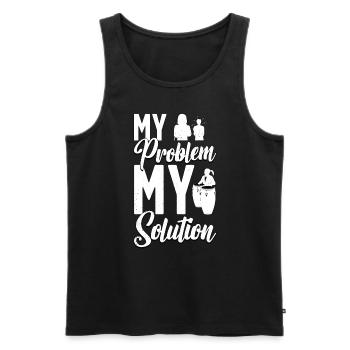 Conga Player My Problem My Pictogram Mom Congas - Männer Premium Bio Tank Top - Schwarz - Vorne - Michal (187cm)