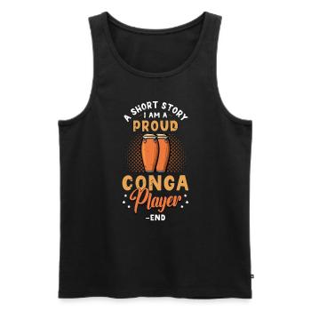 Conga Player A Short Story I Am A Conga Drummer - Männer Premium Bio Tank Top - Schwarz - Vorne - Michal (187cm)