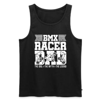 BMX Racer Dad The Idol The Myth The Legend Cyclist - Männer Premium Bio Tank Top - Schwarz - Vorne - AI Model Male 178 light (178cm)