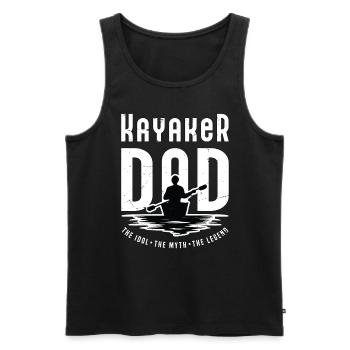Kayaker Dad The Idol The Myth The Legend Kayaking - Men's Premium Organic Tank Top - black - Front - Michal (187cm)