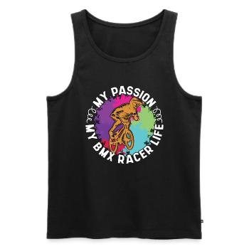 BMX Racer My Passion My BMX Racer Life Bike Racing - Männer Premium Bio Tank Top - Schwarz - Vorne - Michal (187cm)