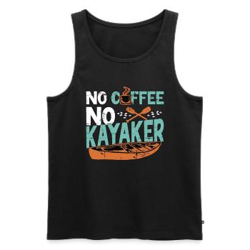 Kayaker No Coffee No Kayaker Kayaking Coffee Lover - Men's Premium Organic Tank Top - black - Front - Michal (187cm)