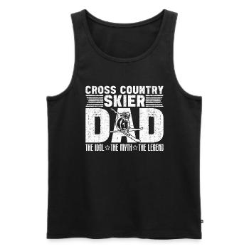 Cross Country Skier Dad The Idol The Winter Sports - Men's Premium Organic Tank Top - black - Front - AI Model Male 178 light (178cm)