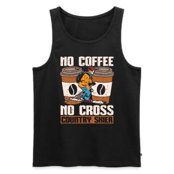 Cross Country Skier No Coffee Skiing Coffee Lover - Männer Premium Bio Tank Top - Schwarz - Vorne - Michal (187cm)