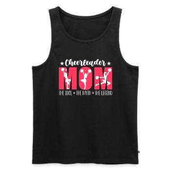 Pom-pom girl Maman L’idole Le mythe L’escouade de pom-pom girls - Débardeur bio Premium Homme - noir - Devant - AI Model Male 178 light (178cm)