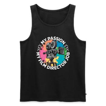 Film Director My Passion My Film Videographer - Men's Premium Organic Tank Top - black - Front - Michal (187cm)
