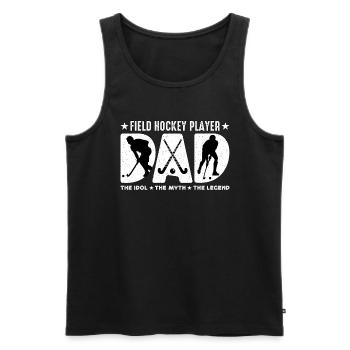 Field Hockey Player Dad The Idol The Hockey Goalie - Männer Premium Bio Tank Top - Schwarz - Vorne - Michal (187cm)