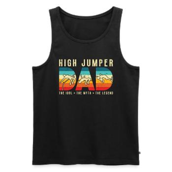 High Jumper Dad The Idol The Myth The High Jump - Männer Premium Bio Tank Top - Schwarz - Vorne - Michal (187cm)