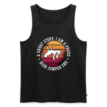 High Jumper A Short Story I Am A Proud Long Jump - Männer Premium Bio Tank Top - Schwarz - Vorne - AI Model Male 178 light (178cm)