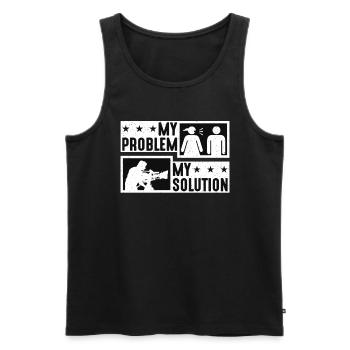 Filmmaker My Problem My Solution Pictogram Dad Mom - Men's Premium Organic Tank Top - black - Front - AI Model Male 178 light (178cm)
