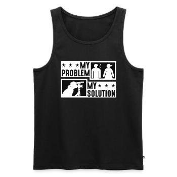 Filmmaker My Problem My Pictogram Mom Filmmaking - Men's Premium Organic Tank Top - black - Front - AI Model Male 178 light (178cm)