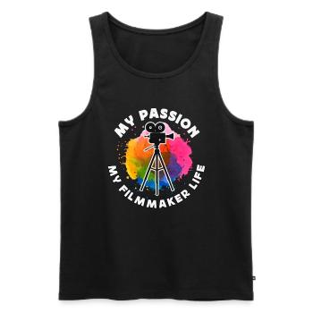 Filmmaker My Passion My Filmmaker Job Filmmaking - Men's Premium Organic Tank Top - black - Front - AI Model Male 178 light (178cm)