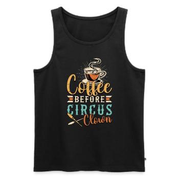 Café de clown de cirque avant de jongler amateur de café - Débardeur bio Premium Homme - noir - Devant - Michal (187cm)