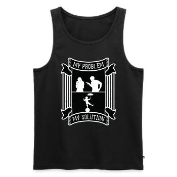 Circus Clown My Problem My Pictogram Mom Clowning - Men's Premium Organic Tank Top - black - Front - Michal (187cm)
