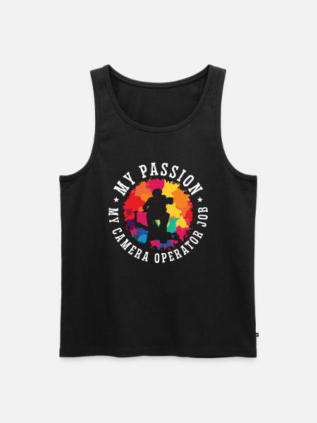 Cadreur Ma passion Ma caméra - Débardeur bio Premium Homme - noir