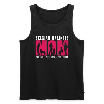 Belgian Malinois Lover Mom The Idol The Pet Lover - Men's Premium Organic Tank Top - black - Front - AI Model Male 178 light (178cm)