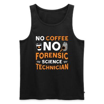 Forensic Science No Coffee Scientist Coffee Lover - Men's Premium Organic Tank Top - black - Front - Michal (187cm)