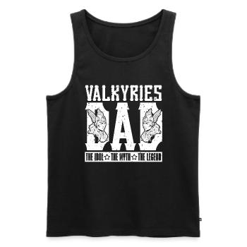 Valkyries Papa L’idole Le mythe Le Viking nordique - Débardeur bio Premium Homme - noir - Devant - Michal (187cm)