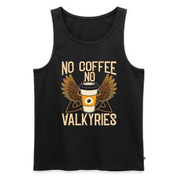 Valkyries No Coffee No Norse Viking Coffee Lover - Männer Premium Bio Tank Top - Schwarz - Vorne - AI Model Male 178 light (178cm)