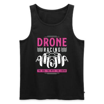 Drone Racing Lover Maman L’Idole La Machine De Course - Débardeur bio Premium Homme - noir - Devant - Michal (187cm)