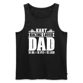 Kart Racing Lover Papa L’idole Le pilote de kart - Débardeur bio Premium Homme - noir - Devant - Michal (187cm)