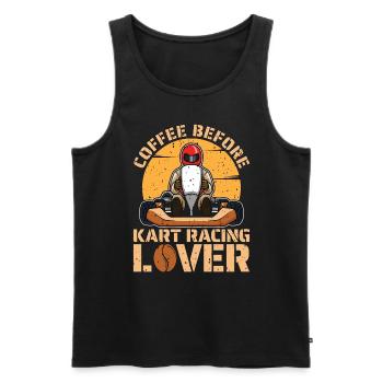 Kart Racing Lover Coffee Kart Driver Coffee Lover - Débardeur bio Premium Homme - noir - Devant - Michal (187cm)