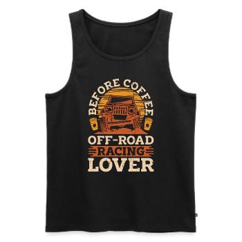 Off-Road Racing Lover Coffee Race Car Coffee Lover - Men's Premium Organic Tank Top - black - Front - Michal (187cm)