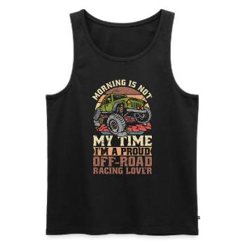 Le matin des amateurs de courses tout-terrain n’est pas mon motocross - Débardeur bio Premium Homme - noir - Devant - AI Model Male 178 light (178cm)