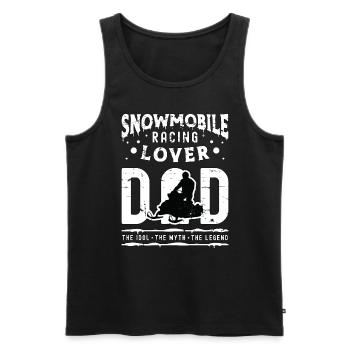 Snowmobile Racing Lover Dad The Idol Snowboarding - Men's Premium Organic Tank Top - black - Front - Michal (187cm)
