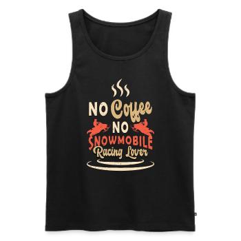 Snowmobile Racing No Coffee Motosport Coffee Lover - Men's Premium Organic Tank Top - black - Front - Michal (187cm)