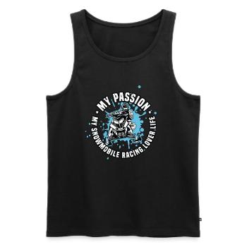 Snowmobile Racing Lover My Passion My Winter Sport - Men's Premium Organic Tank Top - black - Front - Michal (187cm)