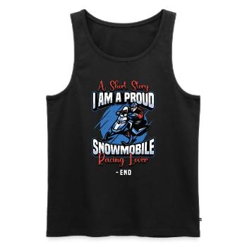 Snowmobile Racing Lover A Short Story Snow Lover - Men's Premium Organic Tank Top - black - Front - Michal (187cm)