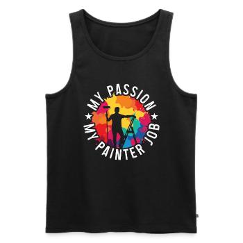 Painter My Passion My Painter Automotive Painter - Männer Premium Bio Tank Top - Schwarz - Vorne - AI Model Male 178 light (178cm)