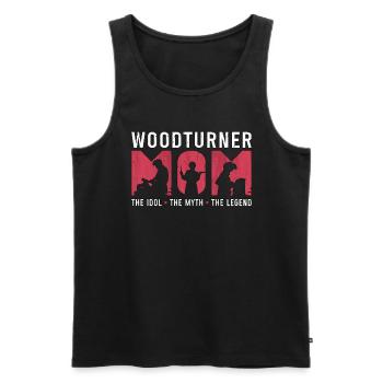 Woodturner Mom The Idol The Myth Loves Carpentry - Männer Premium Bio Tank Top - Schwarz - Vorne - Michal (187cm)